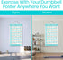 Vive Dumbbell Workout Poster - Laminated Home Gym Exercise Chart for Upper, Lower, Full Body Workouts