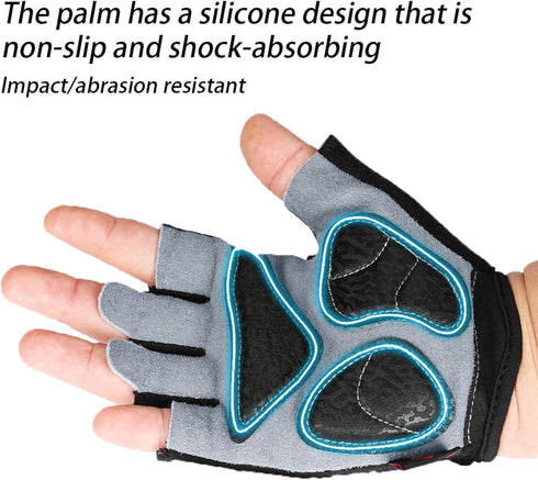 Generic Workout Gloves for Men Women, Fingerless Weight Lifting Gloves with Genuine Suede Palm, Full Palm Protection