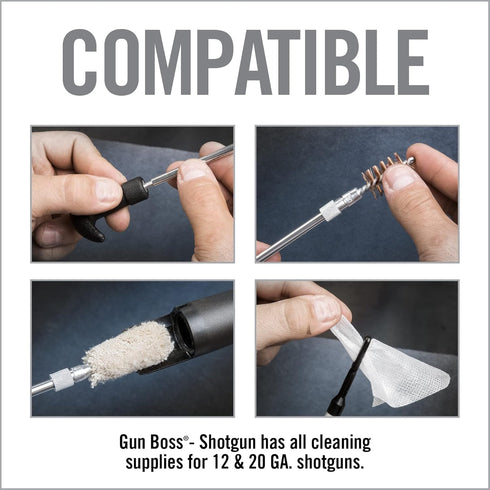 Real Avid Shotgun Cleaning Kit, 12 Gauge and 20 Gauge, Portable Pouch with Gun Cleaning Supplies
