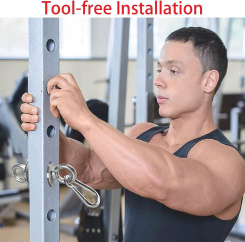 2PCS 1" Ertuohg Power Rack Attachments, Heavy Duty Squat Rack Attachments, Power Rack Shackle Band Attachment