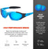 X LOOP Youth Sports Polarized Sunglasses for Boys, Kids, Teens Age 8-16, Baseball Wrap Around UV400