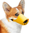 LUCKYPAW Dog Muzzle, Soft Duck Silicone Mouth Cover with Adjustable Strap for Small Medium Dogs, Yellow, S