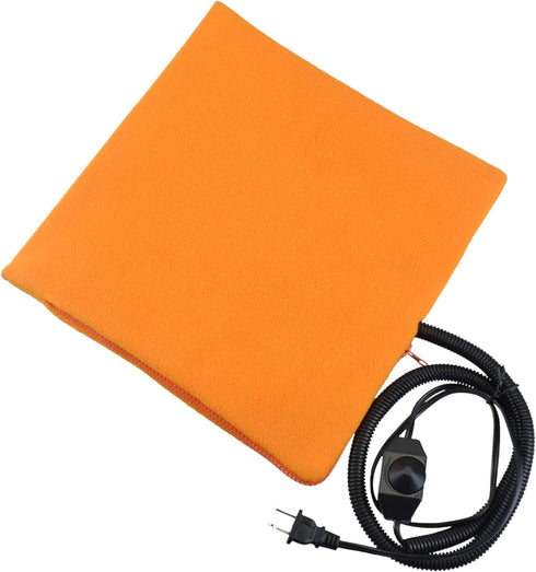 Rabbit Heated Pad with Cozy Fleece Cover for Bunny, Guinea Pigs Heater Heating Plate