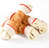 ASMPET Dog Treats Chews, 6.5" Chicken Wrapped Rawhide Knotted Bones Dental Care