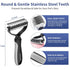 5 in 1 Dog Grooming Kit - Shedding Brush Set for Short & Long Haired Pets - Self-Cleaning Slicker Brush - Gray,