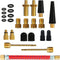 GRSECPO Valve Adaptor Tools, 25PCS Brass Bike Pump Adaptters,Ball Pump Needle, Balloon Inflatable