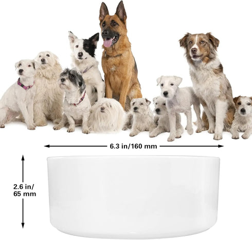 MR.R Sublimation Blanks Dog Bowl - Ceramic Food and Water Bowl for Small Medium Dogs