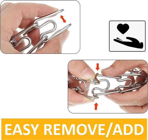 (5 Pack) Stainless Steel Prong Collar Links for H. Sprenger 4.0mm Collar Extra Links, Silver