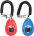 Dog Training Clicker with Wrist Strap, OYEFLY Durable Pet Training Clicker for Cats, Dogs, and Horses, 2-Pack