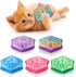 CiyvoLyeen D20 Dice Catnip Toy, Interactive Plush Catmint Toy for DND Role Playing, Set of 5