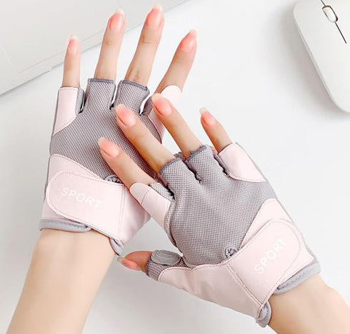 Mealah Workout Exercise Gloves for Women - Breathable Lightweight Fingerless Gym Gloves for Weightlifting Cycling