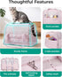 20 Lbs BAGSMART Cat Carrier: Soft-Sided Pet Carrier for Small Medium Cats Dogs Puppy Quilted Collapsible Puffy Travel
