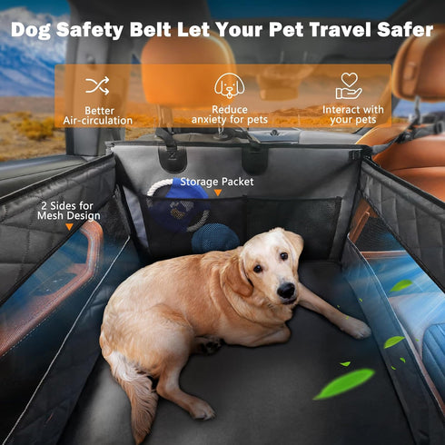 Hammock Cars/SUV/Truck(L-28 22 20.5in) MIXJOY Dog Car Seat for Large Medium Dogs, Back Seat Extender for Pets
