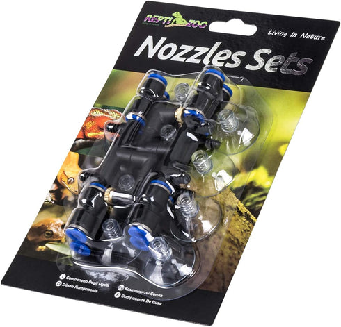 REPTI ZOO Adjustable Fine Misting Spray Nozzles, 4 Pieces, Water for Reptiles