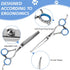 Niura 7 in 1 Professional Pet Grooming Kit - Grooming Scissors Set for Dogs & Cats