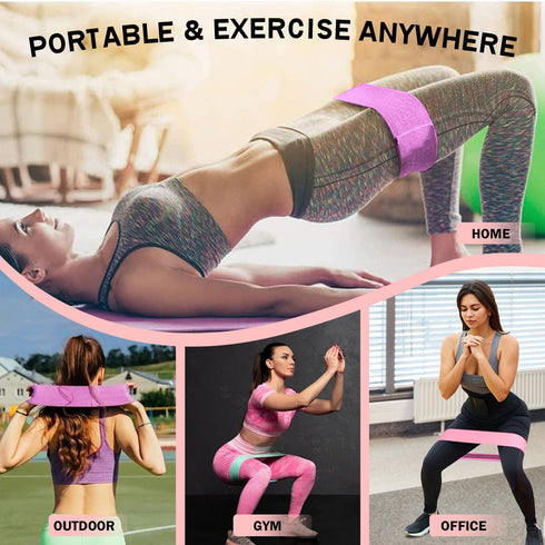 Large Fabric Resistance Bands for Working Out, Loop Exercise Bands for Booty Leg, Butt, Glutes, Stretch Workout Bands