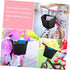 NOLITOY Bike Front Carrier Basket Braided Plastic Bike Vegetable Basket Black Retro Style Front Handlebar Storage
