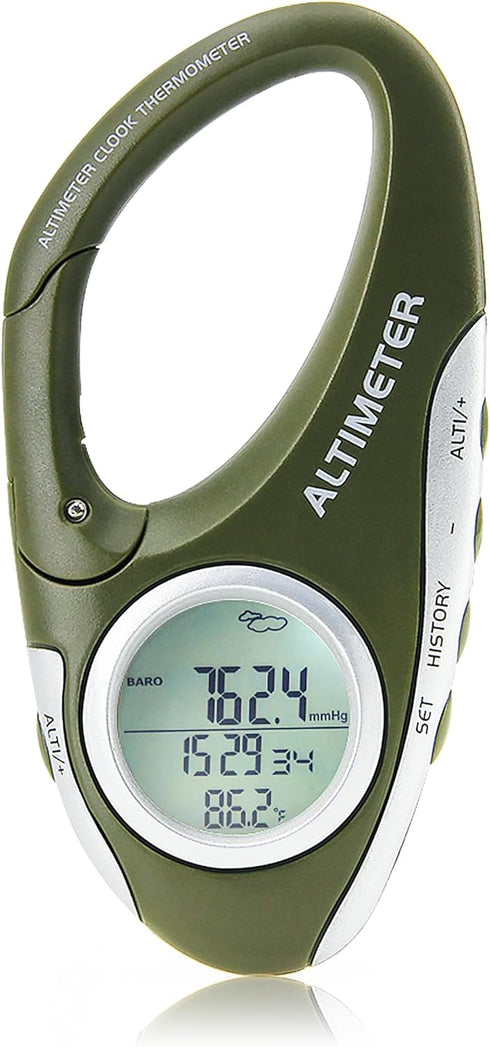 Portable Digital Altimeter Compass with Weather Forecast, Multi-Function Barometer for Hiking, Camping, RVs, Outdoor