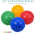 Dog Balls 4.5” Squeaky Toys, Spikey Dog Ball for Aggressive Chewers, Heavy Duty Teething Balls for Large Medium Dogs (4