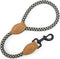 Mile High Life Short Dog Leash, 18 Inch, Heavy Duty Metal Clasp, Genuine Leather Tailored Connection for Large Dogs -