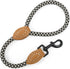Mile High Life Short Dog Leash, 18 Inch, Heavy Duty Metal Clasp, Genuine Leather Tailored Connection for Large Dogs -