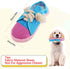 vocheer Dog Chew Toy, Durable Shoe Toy, Interactive Squeaky Toy for Puppy, Small, Medium Dogs, Machine Washable (Blue)