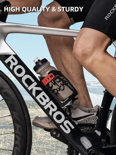 ROCKBROS Adjustable Bike Water Bottle Holder - Cup Holder for 2.3-3" Diameter Bottles, with Screw Tool