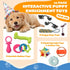 Wovelli 10 19.5" Puppy Play Gym with Hanging Toys, PVC Removable Dog Enrichment Playground, Interactive Indoor Training