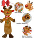 MISS FANTASY Christmas Dog Toys - 4 Pack Stuffless Rope Toys for Aggressive Chewers, Plush Squeaky Teething Toys