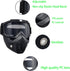 Paintball Mask Anti Fog, Airsoft Full Face Tactical Mask with Removable Goggles
