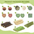 Chinchilla (60PCS) Chew Treat Rabbit Toys for Teeth Health, Natural Bunny Enrichment Toys for Boredom & Stress Relief