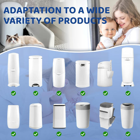 6er-Pack Refill Bags, Cat Litter Refill Bags, Diaper Refills,With Excellent Sealing and Toughness, The Refill Bag is