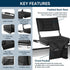 KENSOSO Extra Wide Stadium Seat with Back Support | Adjustable High Back & Thick Padded | Bleacher Chairs with back