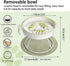 Raised Cat Dog Slow Feeder Bowl with Stand,Elevated Cat Food Bowl Shallow Design,Slow Down Eating Speed of Pets,No Whisker Fatigue Ceramic Cat Puzzy Feeder, Against Bloat,Indigestion, Easy to Clean