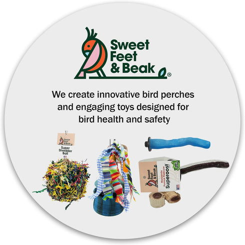 Sweet Feet & Beak Safety Pumice Bird Perch, X-Small 1/2" x 6", Purple - Lightweight Grinding Perches for Healthy Beak &