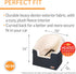 K&H Pet Products Bucket Booster for Small & Medium Dogs - Washable Heated Car Seat with Safety Leashes - Charcoal/Cream