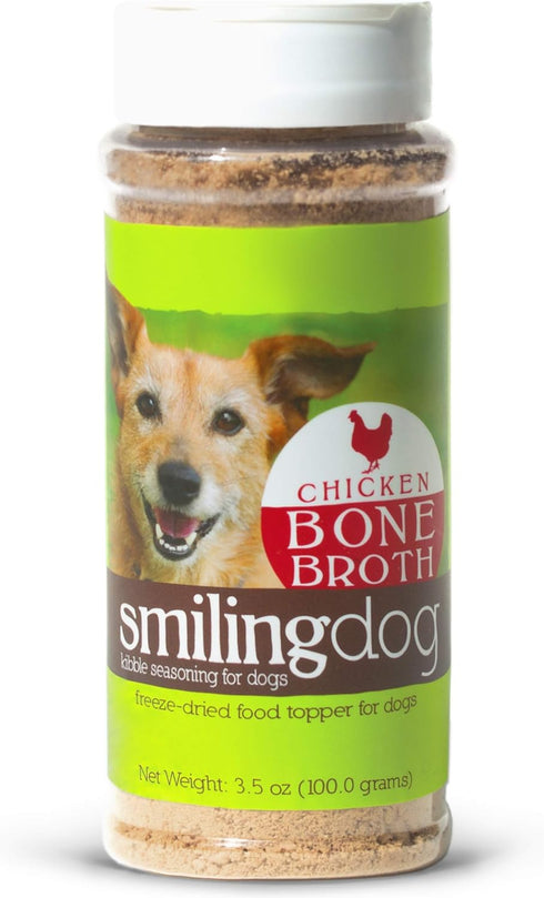 Herbsmith Bone Broth Kibble Seasoning, Freeze Dried Meat + Bone Broth Powder for Dogs, Chicken, 3.5 oz