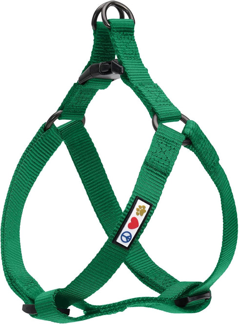 Pawtitas Solid Color Step-in Dog Harness for Training and Walking Extra Small Dogs, Lush Green