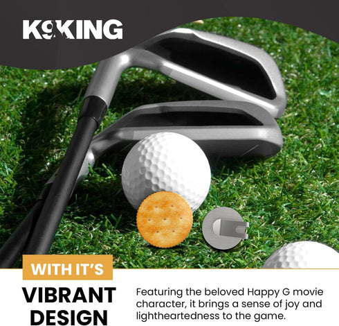 K9King Ultimate Cracker Golf Ball Marker Set with Magnetic Hat Clip, Premium Accessories for Golf Gifts