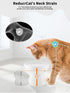 Elevated Cat Food and Water Bowls Set - Extra Wide Raised Ceramic Feeder for Kittens and Small Dogs (White)