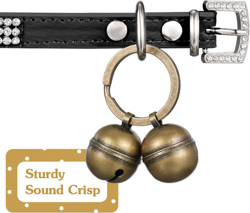 Ripeng Dog Bells for Pet Tracking, 4 Pcs Extra Loud Dog Cat Bells for Collar with Key Rings