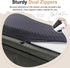 Large Orthopedic Dog Bed, Washable Bolster XL Memory Foam Sofa Couch with Removable Cover - Dark Green