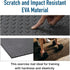 7' 3', 7mm Japard Large Workout Exercise Mat x Extra Wide Pilates Mat Thick EVA Foam, Non-Slip Home Gym Floor Mat