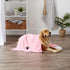 Bone Dry Pet Grooming Towel Collection - Absorbent Microfiber X-Large, 41x23.5", Embroidered Pink