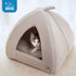 Pet Tent Soft Bed for Dog and Cat by Best Pet Supplies, Beige Corduroy, 19" x 19" x H:19"
