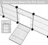 12pcs LANGXUN DIY Small Animal Playpen, Pet Playpen with Door and Waterproof Mat, Rabbit Guinea Pig Cages, Puppy Kitten