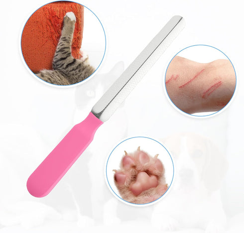Qulkws Set, 3Pcs (5.5Inch, Small Dog Nail File Professional Nail Grooming Tool, Metal Emery Boards, Pet Filer for Small