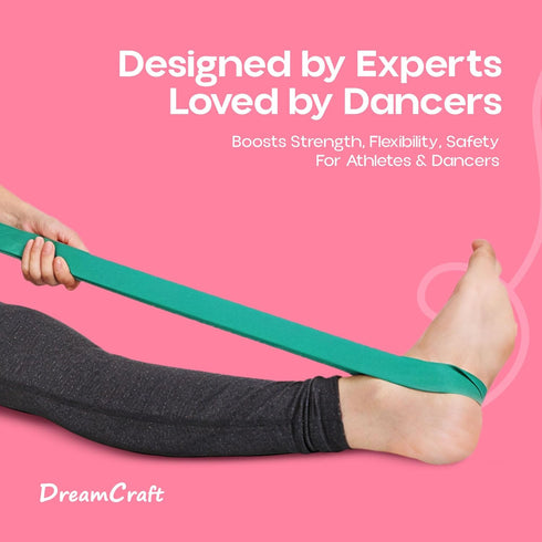SuperiorBand Ballet Stretch Band for Dancers - Dance Stretch Bands for Gymnastics and Ballet Training, Green