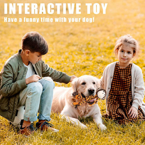 Rope Dog Toys for Small Dogs, Tug of War Toys, Squeaky Toys to Keep Them Busy, Interactive for Aggressive Chewers