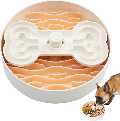 Puzzle Feeder Slow Feeder Bowl - Dog Food Puzzle for Dry, Wet,